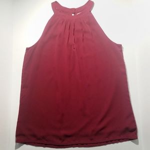 Banana Republic Maroon Sleeveless Blouse